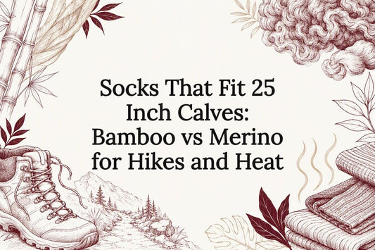 Decorative bamboo and merino sock comparison illustration