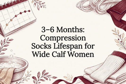 Decorative compression sock lifespan title card