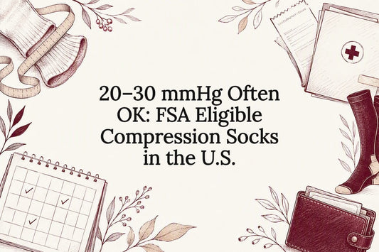 Decorative FSA compression sock title card