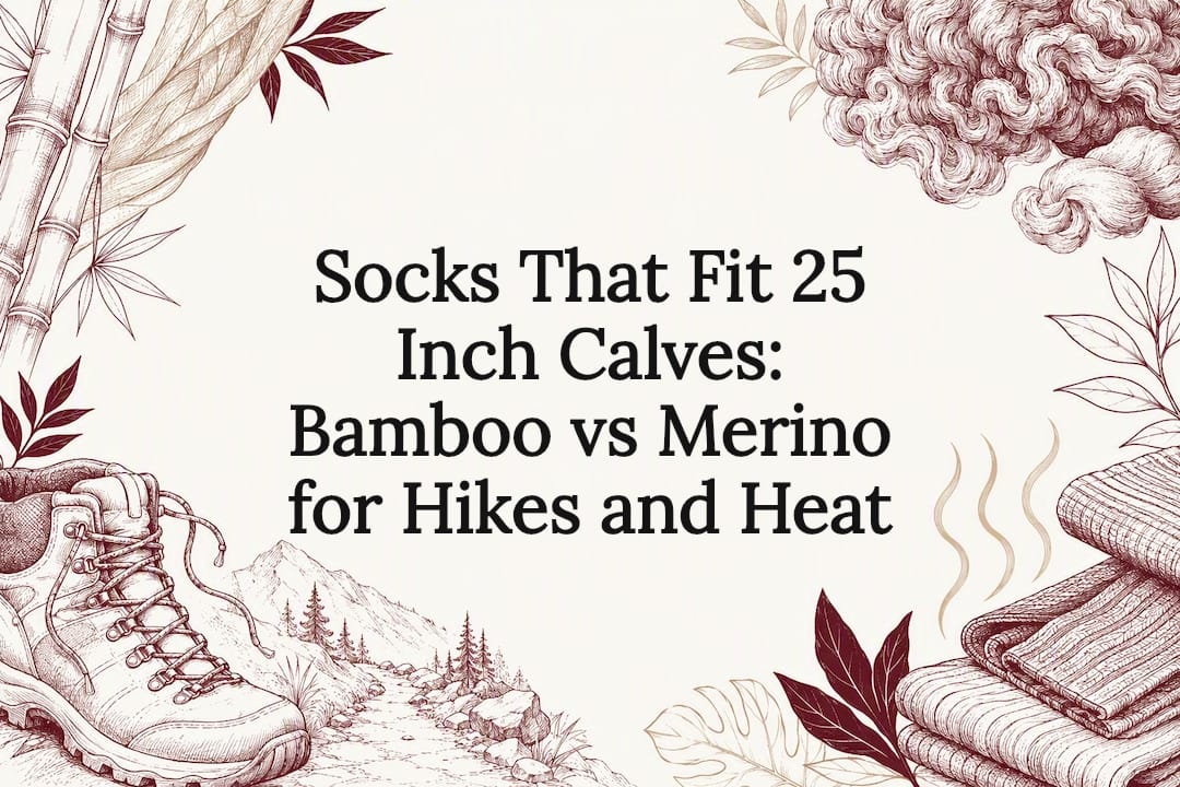 Decorative bamboo and merino sock comparison illustration