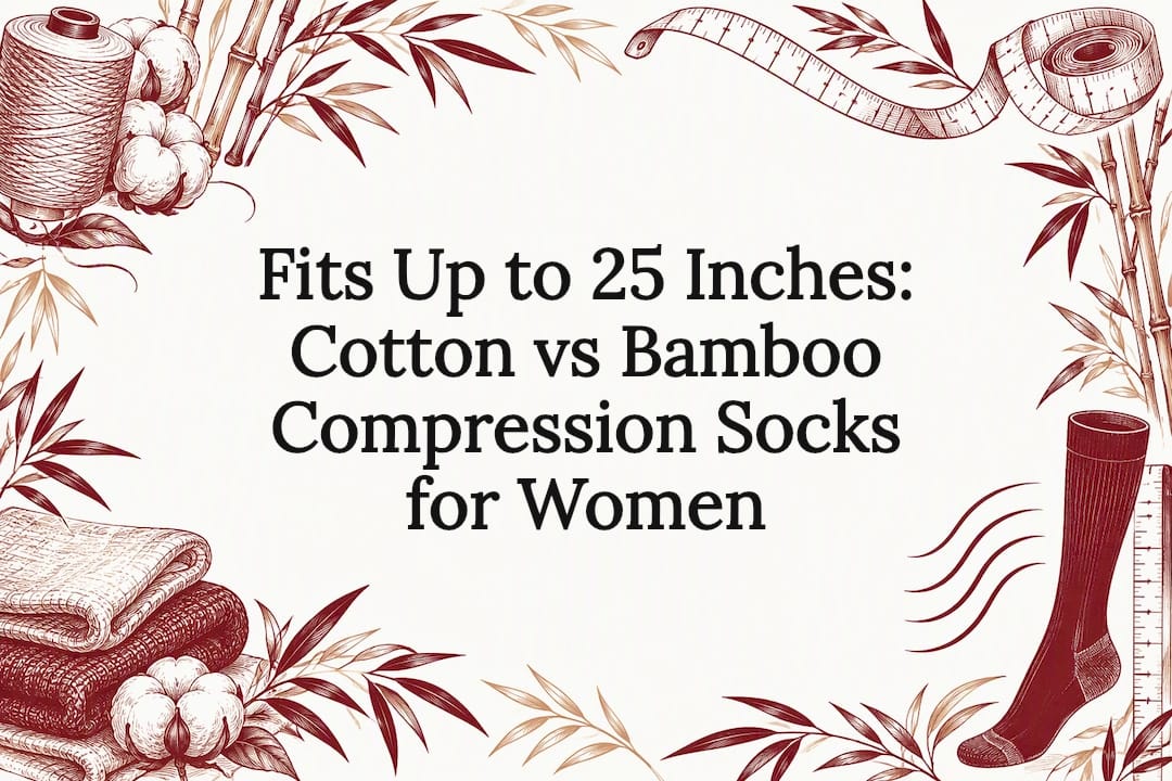 Decorative cotton and bamboo sock comparison title card