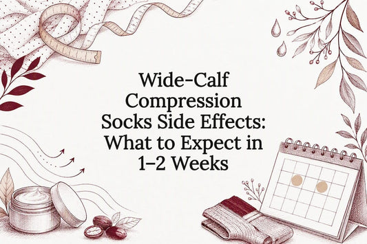 Decorative compression sock side effects title card